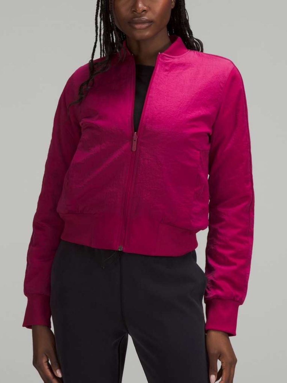 Lululemon Non-Stop Bomber Jacket Size 6 Pomegranate *Reversible